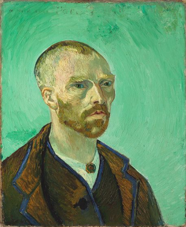 vincent van gogh self portrait dedicated to Paul Gaugin